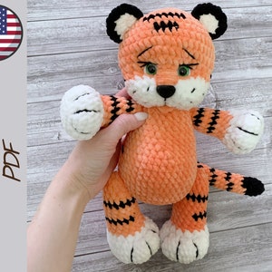 Crochet plush tiger pattern PDF – amigurumi plushie pattern