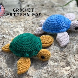 Easy Crochet  Sea Turtle  pattern PDF – amigurumi plush stuffed cute turtle pattern