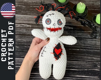 Crochet Voodoo Doll Pattern – Creepy Amigurumi Halloween Doll (PDF)