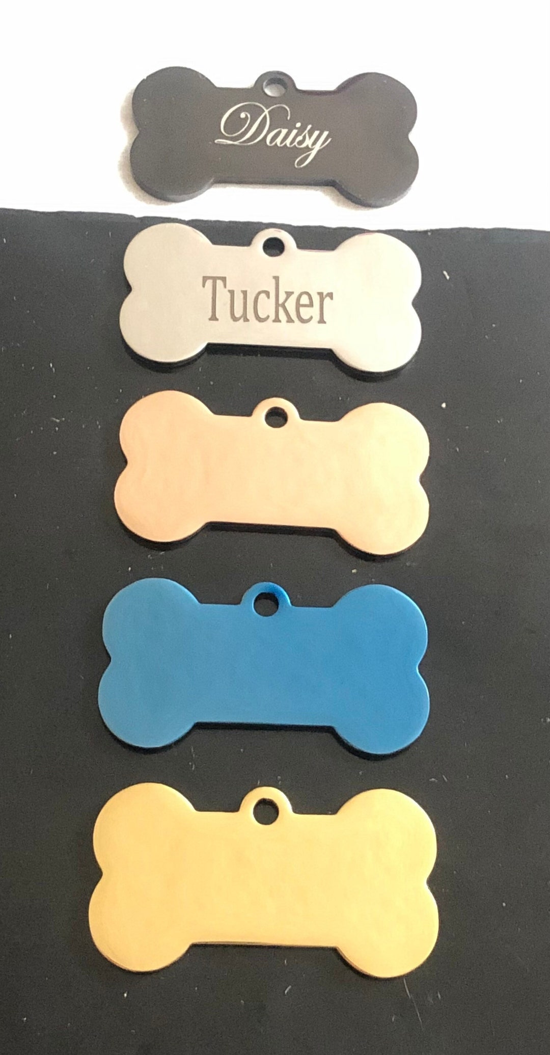 Custom Dog Tag Bone ID Tag for Pets Engraved Tag Dog Name Etsy