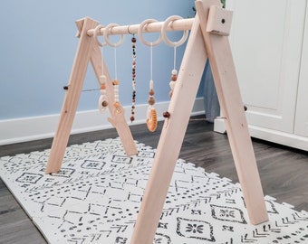 Folding Baby Wooden Play Gym