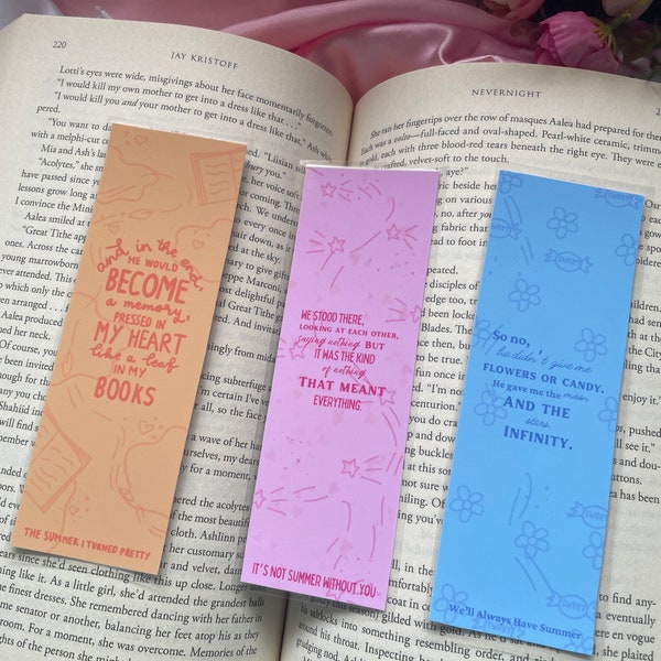 Bookmarks for the Summer I Turned Pretty Etsy