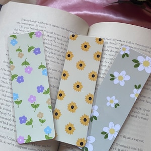 FLOWER BOOKMARKS | flowers, daisy, sunflower, colourful, simple, cute, classy, petals, nature, bright, petals, yellow, floral, aesthetic