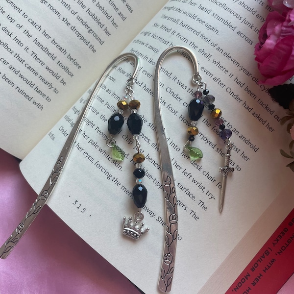 The Cruel Prince inspired metal bookmark | Jude and Cardan