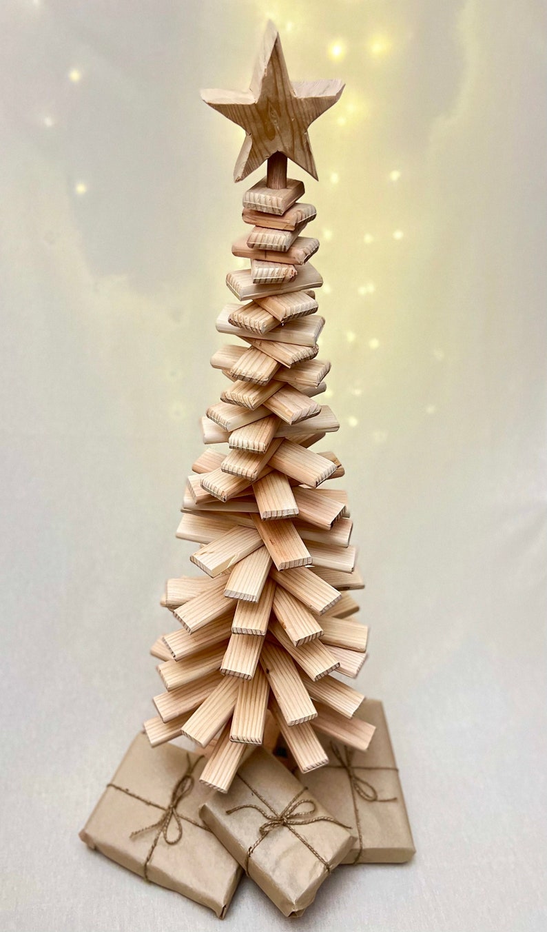 Beautiful Handmade Spiral Wooden Christmas Tree Modern Rustic Etsy