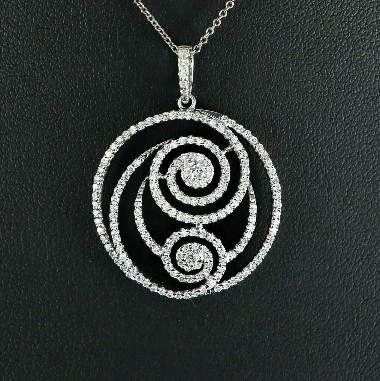 Diamond swirl pendant necklace deals