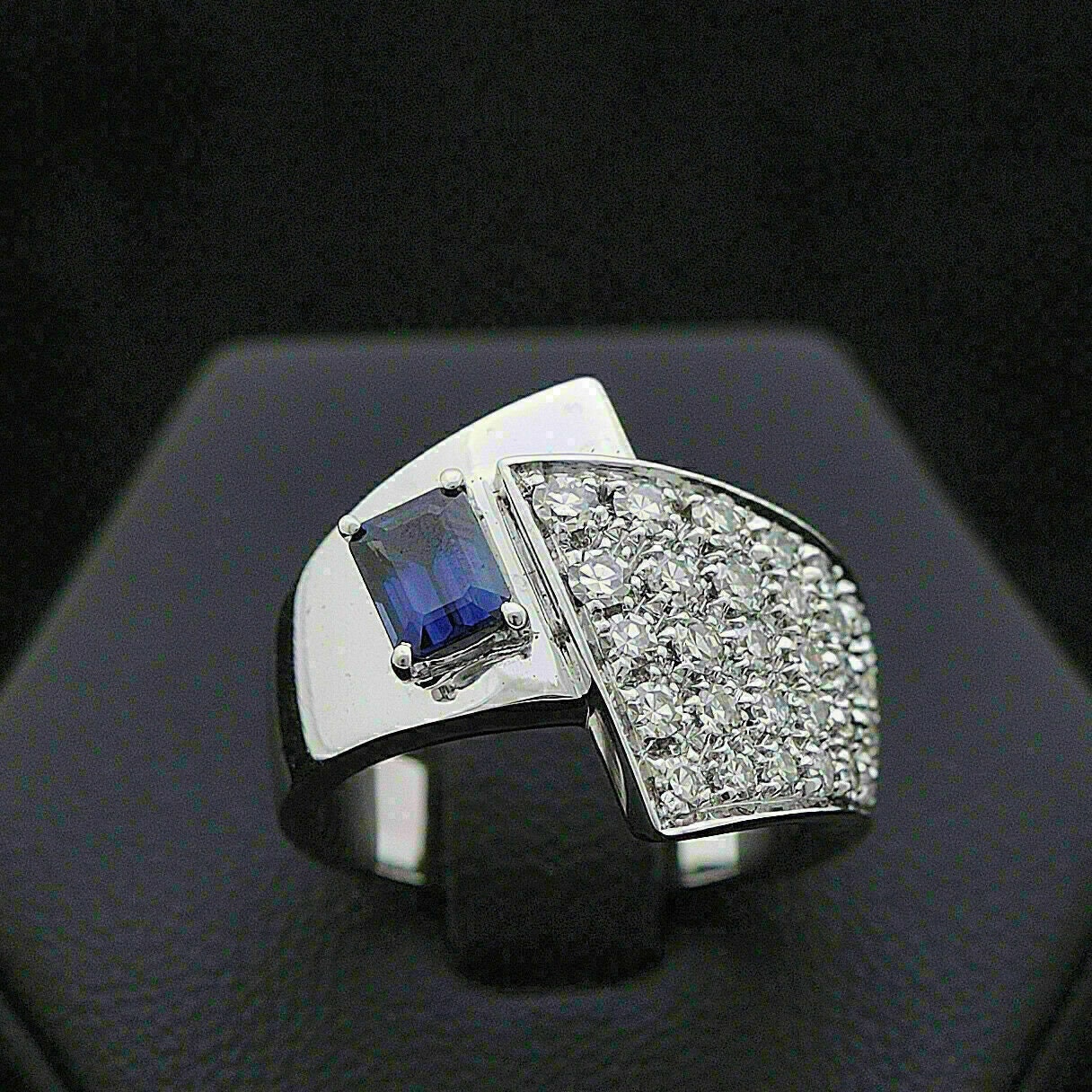 Men's Sapphire Ring, Men's Wedding Ring, Men's Statement Ring, 2ct