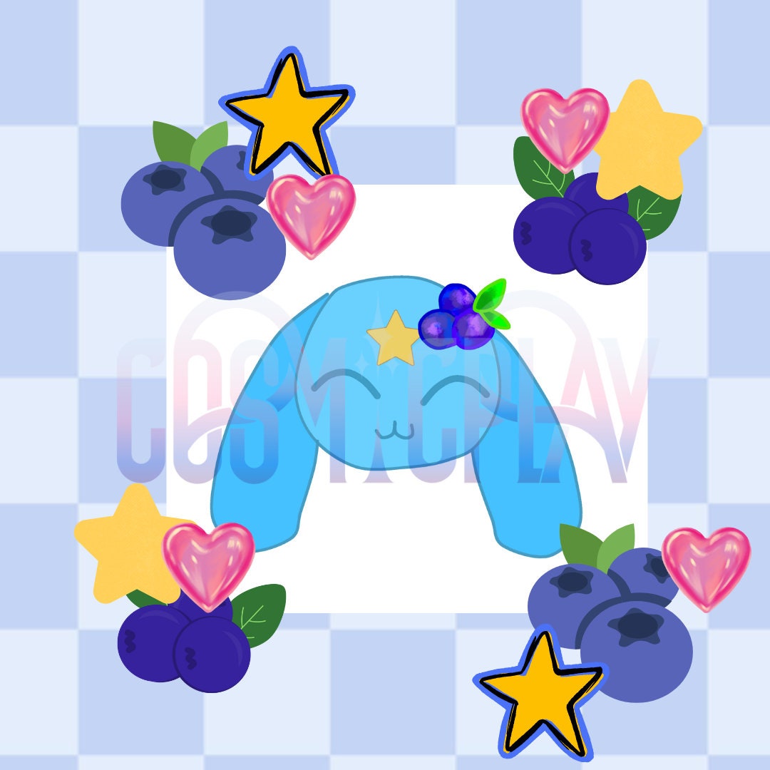 Blueberry Berri Galaxy Bunny Keychain - Etsy