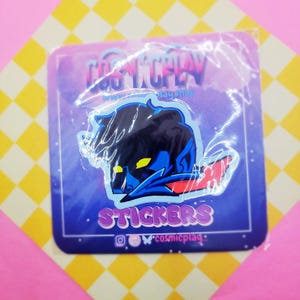 Blue Fuzzy Sticker