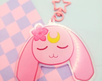 さくらチェリー ギャラクシーバニーキーホルダー 両面アクリルチャーム ピンクスター付き【予約販売】