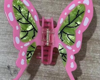 Pink Butterfly Ghost Slayer Hair Clip