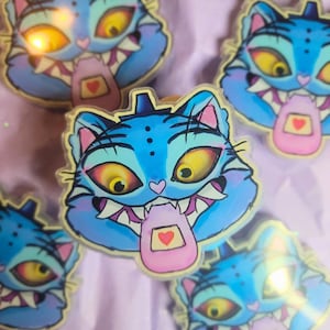 Derpy Shaker Phone Grip | Googly Eye Tiger Cat | Kawaii Kpop Anime Accessory