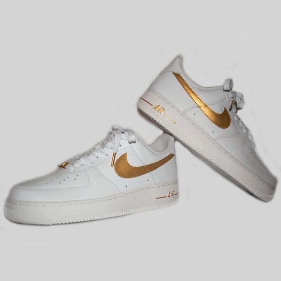 university gold air force ones
