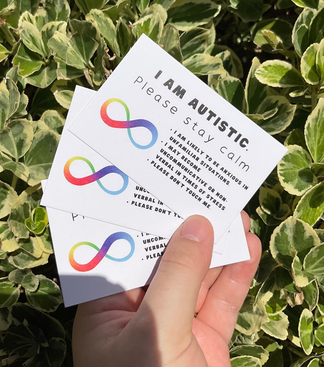 Autism Alert Card Etsy