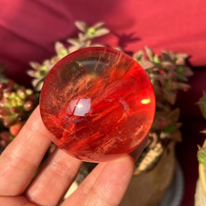50MM+ 1PC Red Smelting Stone Ball,Quartz Ball Crystal sphere,Mineral Specimen,Home Decoration,Crystal Healing Reiki,Crystal Gifts