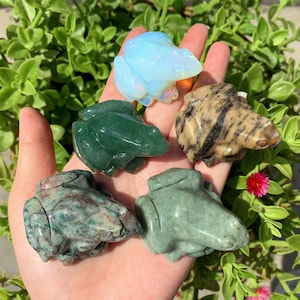 2&quot; Natural Quartz Crystal Frog,Quartz Crystal Animal,Crystal Heal,Crystal Carving,Crystal Sculpture,Quartz Mineral Specimen,Crystal Gifts