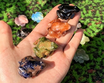 1.3 "Natural Mix Quarz Frosch,Edelstein Frosch,Kristall Frosch,Frosch Skulptur,Wohnkultur,Mineral Specimen,Kristall Chakra,Reiki Heilung,Kristall Geschenk 1 Stk