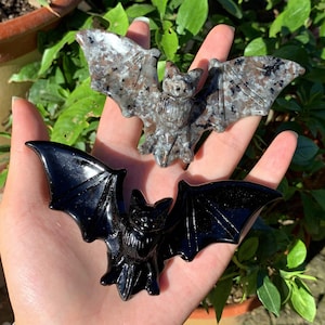 4.7&quot; Natural Yooperlite Bat, Obsidian Bat, Crystal Bat, Home Decoration, Mineral Specimen, Crystal Heal, Crystal Gifts, Halloween gifts