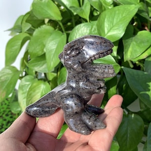 2.9&quot; Natural Yooperlite Dinosaur,Quartz Dinosaur,Crystal Dinosaur,Crystal Animal,Dinosaur Sculpture,Crystal Heal,Home Decor,Crystal Gifts