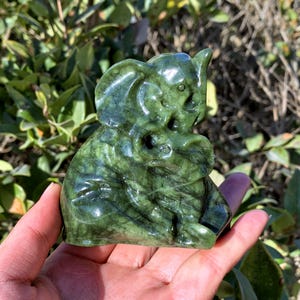 3.1“ Natural Green Jade Elephant,Quartz Elephant,Crystal Elephant,Elephant Sculpture,Home Decor,Mineral Specimen,Crystal Chakra,Crystal Gift