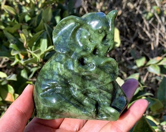 3.1“ Natural Green Jade Elephant,Quartz Elephant,Crystal Elephant,Elephant Sculpture,Home Decor,Mineral Specimen,Crystal Chakra,Crystal Gift