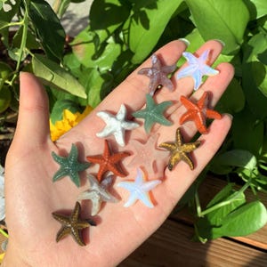 1‘’ Natural Mix Quartz Crystal Starfish,Gemstone Star,Crystal Star Carving,Mineral Specimen,Home Decoration,Reiki Heal,Crystal Gifts