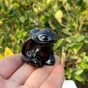 1.5&quot; Natural Obsidian Toothless,Quartz Toothless,,Crystal Toothless,Crystal Heal,Home Decor,Dragon Sculpture,Mineral specimen,Crystal Gift