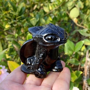 2.1&quot; Natural Obsidian Toothless,Quartz Toothless,,Crystal Toothless,Crystal Heal,Home Decor,Dragon Sculpture,Mineral specimen,Crystal Gift