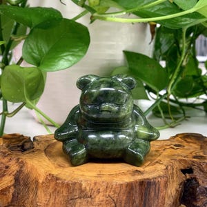 6,5 cm natürlicher grüner Jadepanda, Quarzbär, Kristallpanda, Kristalltier, Wohnkultur, Mineralprobe, Kristallchakra, Kristallheilung, Kristallgeschenke