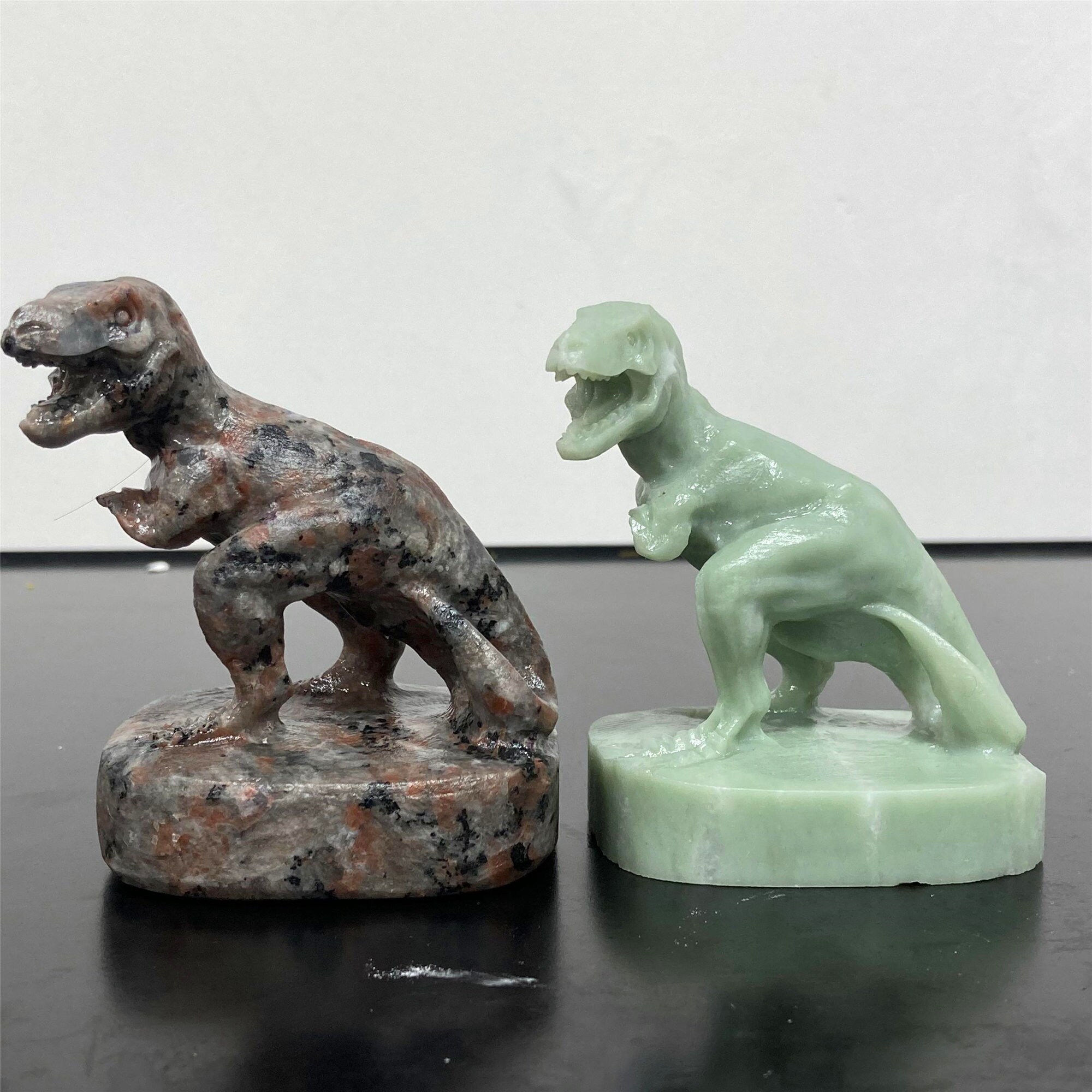 Crâne De Tyrannosaurus Rex Sculpté En Obsidienne Noire - 5.5 Pouces, Cristal De Guérison