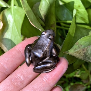 1.4“ Natural Silver Obsidian Frog,Quartz Frog,Crystal Frog,Frog Sculpture,Home Decor,Mineral Specimen,Crystal Chakra,Reiki Heal,Crystal Gift