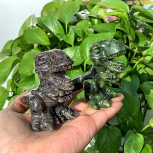 2.9&quot; Natural Yooperlite Dinosaur,Quartz Dinosaur,Crystal Dinosaur,Crystal Animal,Dinosaur Sculpture,Crystal Heal,Home Decor,Crystal Gifts