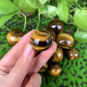 2/3/4cm+ Natural Tiger's Eye Ball,Quartz Ball,Gemstone Sphere,Crystal Sphere,Divination Crystal Ball,Home Decor,Reiki Heal,Crystal Gifts 1pc
