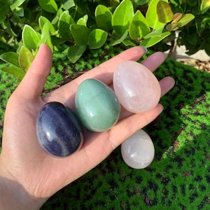 1.9“ Natural Mix Quartz Egg,Crystal Egg,Gem Egg,Crystal carving,Reiki Healing,Crystal collection,home decoration,Crystal Gift,Crystal chakra
