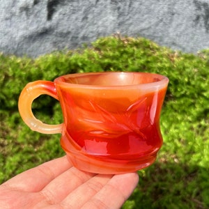 180g+ kunstmatige carneoolbeker, kristallen beker, rode agaatbeker, gesteente, woondecoratie, mineraal exemplaar, kristallen geschenken, carneoolbeker