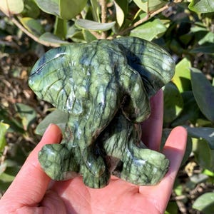 3.3“ Natural Green Jade Elephant,Quartz Elephant,Crystal Elephant,Elephant Sculpture,Home Decor,Mineral Specimen,Crystal Chakra,Crystal Gift