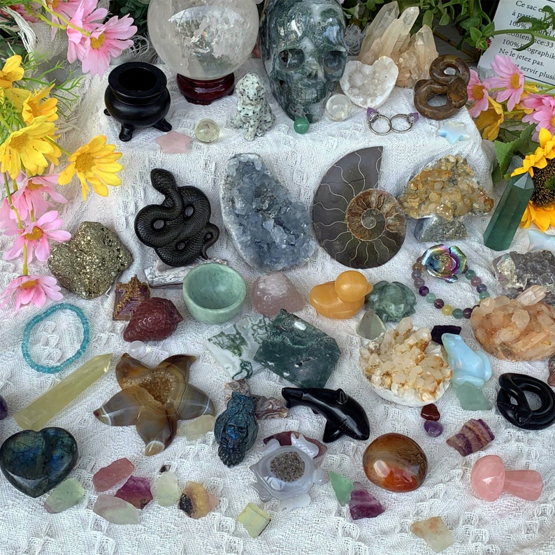 50% off, today onlyMystery Box, Mystery Lucky Scoop, Lucky Crystal, Crystal Set, Rocks and Minerals, Crystal Gift Box,Surprise Crystal image 7