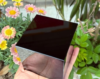 3.1'' Natural High Polish Obsidian Cube,Mirror Polished Crystal Square Block,Home Decor Gift