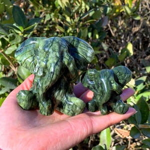 3.3“ Natural Green Jade Elephant,Quartz Elephant,Crystal Elephant,Elephant Sculpture,Home Decor,Mineral Specimen,Crystal Chakra,Crystal Gift