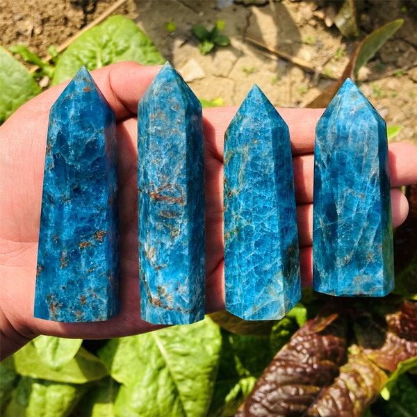 70g+ 1pc Natural Blue Apatite Obelisk Tower,Quartz Crystal Point Wand,Home Decoration,Crystal Tower,Reiki Heal,Crystal Gifts,Energy crystal