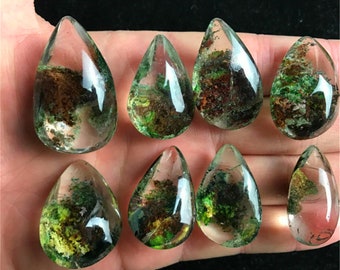 1PC Natural Green Ghost Phantom,Quartz Crystal Specimen,Crystal Heal,Crystal Pendant,Energy Crystals,Crystal Chakras,Crystal Necklace Gift