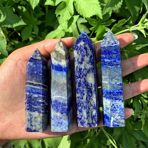 70g+ Natural Lapis Lazuli Obelisk Tower,Quartz Crystal Point Wand,Crystal Tower,Home Decor,Reiki Heal,Crystal Gifts,Energy Crystal