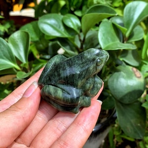 2&quot; Natural Green Jade Frog,Quartz Crystal Frog,Frog Carving,Crystal Animal,Mineral Specimen,Home Decor,Reiki Healing,Crystal Gifts