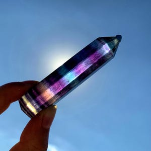 50g+ Natural Fluorite Obelisk,Quartz Wand Piont,Gem,Home Decoration,Crystal Tower,Mineral Specimen,Reiki Healing,Crystal Gift,Energy Crystal