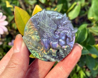 1.8“ Natural Labradorite Unicorn,Quartz Unicorn,Crystal Unicorn,Unicorn Sculpture,Home Decor,Mineral Specimen,Crystal Chakra,Crystal Gift