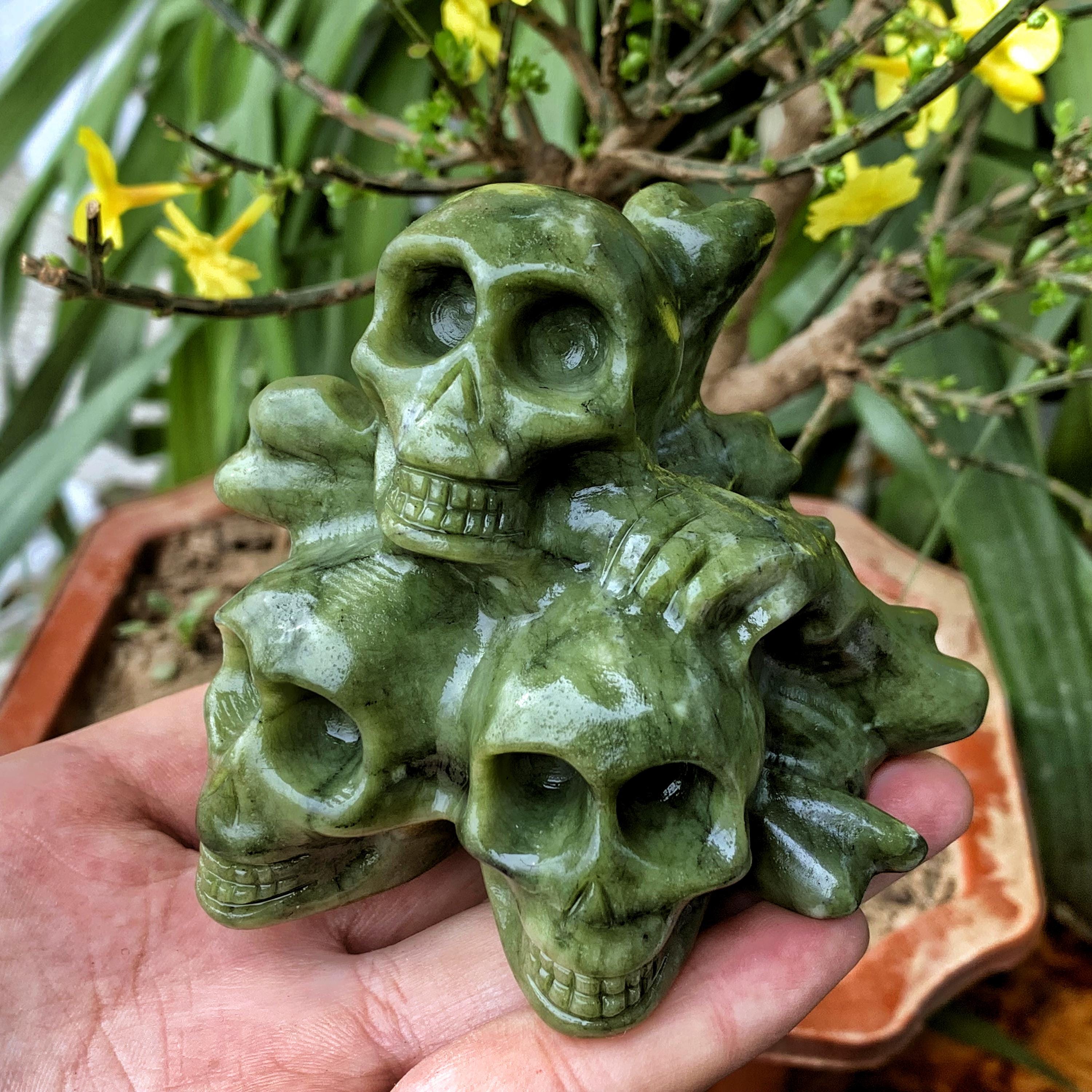 SECRETBASE 1/1 SKULL HEAD MARBLE GREEN緑白 SECRETBASE 1/1 SKULL HEAD MARBLE GREEN緑白 SECRETBASE 1/1 SKULL