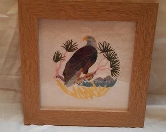 mountain eagle embroidery picture