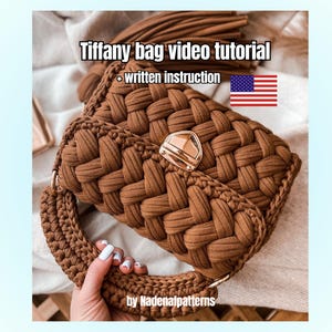 Crochet bag video tutorial, marshmallow bag crochet pattern, handmade fashion accessories, diy project for crocheter, step by step crafts