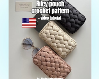 Crochet Phone Pouch Pattern: Sunglasses Sleeve, Sunnies Pouch English PDF with Video Tutorial