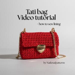 かぎ針編みのバッグのパターン、詳細なビデオチュートリアル、ステップバイステップガイド、ハンドメイドの財布プロジェクト、DIYハンドメイドバッグのギフトアイデア、裏地の縫い方